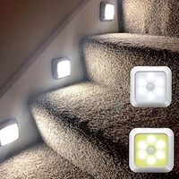 Motion Sensor Night Light Stairs Light Control Wireless Night Lamp Human Sensor Under Cabinet Light Cabinet Stairs Kitchen Bedroom Corridor Bathroom Lighting 13pcs Lightinthebox - thumbnail