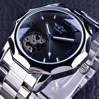 WINNER Brand Mens Skeleton Wristwatch Leather Strap Steampunk Casual Automatic Mechanical Watches miniinthebox - thumbnail