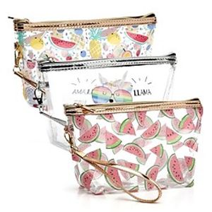 Transparent Travel Bags Beach Cosmetics Bag Girls Fruit Pattern PVC Waterproof Toiletries Wash Storage Case Lightinthebox