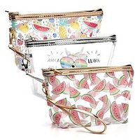 Transparent Travel Bags Beach Cosmetics Bag Girls Fruit Pattern PVC Waterproof Toiletries Wash Storage Case Lightinthebox - thumbnail