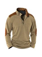 Men's Vintage Colorblock Quarter Zip T-Shirt