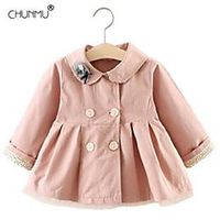 newborn baby girl clothes spring autumn baby fashion jacket hooded windbreaker baby coat children coat toddler kids clothing x0728 Lightinthebox - thumbnail