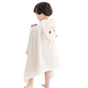 Baby Bath Towel Children Hooded Cape Coral Fleece Absorbent Thickening Soft Baby Cartoon Bathrobes miniinthebox