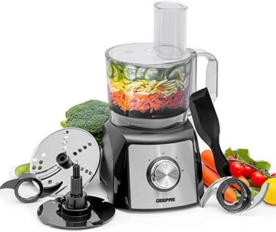 Geepas Food Processor-(Silver/Black)-(GMC42011)