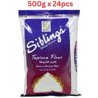 Siblings Tapioca Flour, 500 Gm Pack Of 24 (UAE Delivery Only)