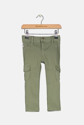 Toddlers Girls Cargo Pants Olive Toddlers Girls Cargo Pants Olive