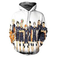 Hoodie Cartoon Manga Anime Front Pocket Graphic Hoodie For Couple's Men's Women's Adults' 3D Print Party Casual Daily Lightinthebox