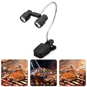Barbecue Grill Light Home Furnishing-Kitchen Bar and Restaurant Supplies Dining Supplies Barbecue Supplies LED Clip Reading Light 6 LEDs Barbecue Grill Light Dual Head Clip Dual Head Clip Light Lightinthebox