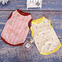 Dog Cat Vest Elegant Adorable Cute Dailywear Casual / Daily Dog Clothes Puppy Clothes Dog Outfits Breathable Pearl Pink Yellow Costume for Girl and Boy Dog Cotton XS S M L XL miniinthebox - thumbnail