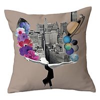 Double Side Cushion Cover 1PC Soft Decorative Square Throw Pillow Cover Cushion Case Pillowcase for Sofa Bedroom Superior Quality Machine Washable Lightinthebox - thumbnail