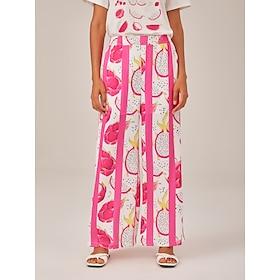 Dragon Fruit Striped Wide Leg Pants