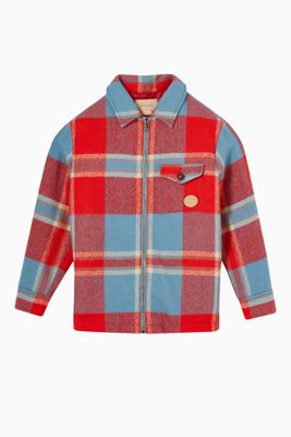 Zip Jacket in Check Wool Zip Jacket in Check Wool