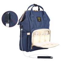 Sunveno Diaper Bag With USB - Navy Blue SN_DP_USBNB