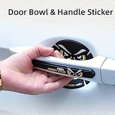 Car Door Bowl Handle Sticker Car Door Anti-collision Strip Black Cat Eye Transparent Cat Eye Lightinthebox