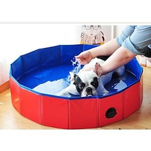 Dog Rabbits Cat Pets Dog Pet Bath Pool Plastic Waterproof Washable Durable Easy to Use Pet Grooming Supplies Red Blue 1 Piece One-piece Suit Lightinthebox