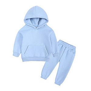 Kids Boys' Hoodie  Pants Clothing Set 2 Pieces Long Sleeve Blue Blushing Pink Gray Solid Color Street Casual  Daily Street Style Sports Regular Lightinthebox
