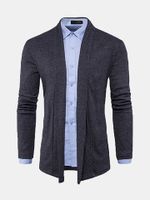 Spring Fall Solid Color Casual Cardigans