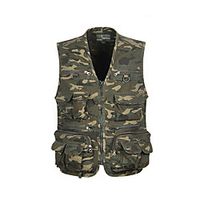 Men's Fishing Vest Outdoor Multi-Pockets Quick Dry Lightweight Breathable Vest  Gilet Spring Summer Fishing Photography Camping  Hiking Camouflage  Cotton  Sleeveless  Camo  Camouflage Lightinthebox - thumbnail