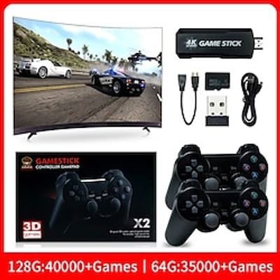 GD10 Game Stick 4K 2023 New Retro 4K Video Game Console 2.4G Wireless Controllers HD EmuELEC4.3 System Over 40000Games Build-In Christmas Gift for Boys and Girls Lightinthebox