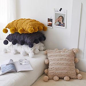 1 pcs Cotton Polyester Pillow Cover Color Block Modern Square Zipper Traditional Classic miniinthebox