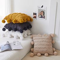 1 pcs Cotton Polyester Pillow Cover Color Block Modern Square Zipper Traditional Classic miniinthebox - thumbnail