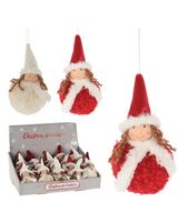 Homesmiths Christmas Girl Pointed Hat Hang Deco Assorted 1 Piece