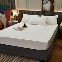 Waterproof bed accessory pure cotton bed cover dustproof cover 1.8m Simmons urine isolation pure color mattress protection cover miniinthebox - thumbnail