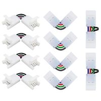 10pcs L Shape 4-pin Connectors Angle Adjustable(90-180 Degrees) LED Strip Connectors for 10mm Width 5050 RGB LED Strip Lights DC5-36V Lightinthebox 10pcs L Shape 4-pin Connectors Angle Adjustable(90-180 Degrees) LED Strip Connectors for 10mm Width 5050 RGB LED Strip Lights DC5-36V Lightinthebox