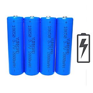 Li-ion 18650 Battery 2000 mAh 4pcs 3.7 V Rechargeable Compact Size Emergency for Outdoor LED Flashlight Bike Light Camping / Hiking Hunting Fishing Blue / Cycling / Bike / IPX-4 miniinthebox