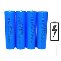 Li-ion 18650 Battery 2000 mAh 4pcs 3.7 V Rechargeable Compact Size Emergency for Outdoor LED Flashlight Bike Light Camping / Hiking Hunting Fishing Blue / Cycling / Bike / IPX-4 miniinthebox - thumbnail