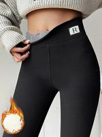 Text Letters Fleece Legging