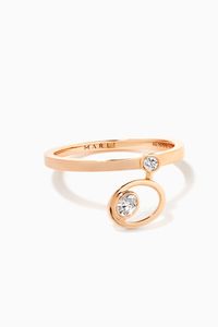 Rock Blossom Oval Charm Diamond Ring in 18kt Rose Gold