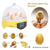 Egg Incubator Automatic, Poultry Hatcher Small Digital Incubators Breeder Temperature And Humidity Control, For Chicken Pheasant Quails Birds Pigeon, 7 Eggs Lightinthebox - thumbnail