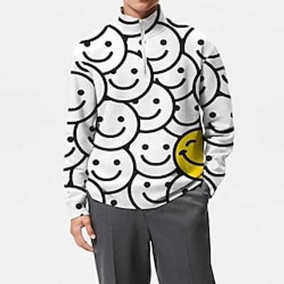 Men's Unisex Zip Up Sweatshirt Pullover Graphic Prints Grimace Zipper Print Daily Sports 3D Print Casual Big and Tall Hoodies Sweatshirts  Long Sleeve White miniinthebox