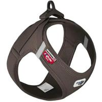 Curli Vest Harness With Curli Clasp Air Mesh For Dogs - Brown-Medium