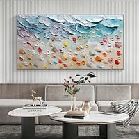 Handmade Original The Colored shells Oil Painting On Canvas Wall Minimalist art Art Painting scenery for Home Decor With Stretched Frame/Without Inner Frame Painting Lightinthebox