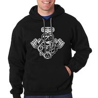 Men's Pullover Hoodie Sweatshirt Black Hooded Car Graphic Prints Machinery Print Daily Sports 3D Print Streetwear Designer Basic Spring   Fall Clothing Apparel Hoodies Sweatshirts  Lightinthebox - thumbnail