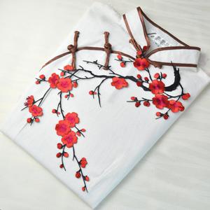 Plum Blossom Flower Applique Clothing Embroidery