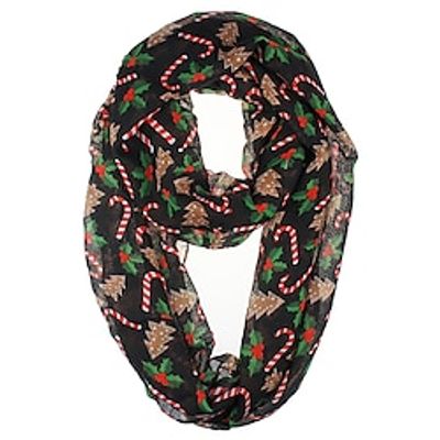 Christmas Scarf Christmas Gifts Collar Scarf Chiffon Scarves Neck Shrug for Women Lightinthebox