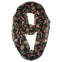Christmas Scarf Christmas Gifts Collar Scarf Chiffon Scarves Neck Shrug for Women Lightinthebox - thumbnail