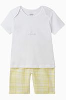 Cotton Top & Check Short Pyjama Set Cotton Top & Check Short Pyjama Set