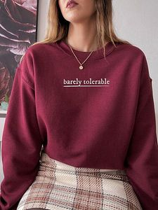 Embroidered Barely Tolerable Sweatshirt