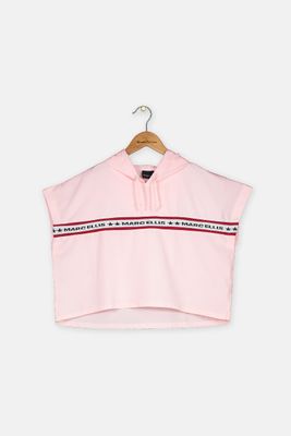 Girls Hooded Boxy Top Pink Girls Hooded Boxy Top Pink