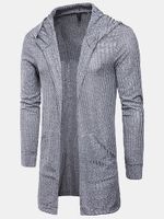 Mens Stripe Hooded Cardigans