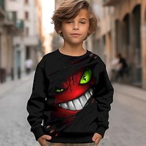 Halloween Boys 3D Graphic Sweatshirt Pullover Long Sleeve 3D Print Fall Winter Fashion Streetwear Cool Polyester Kids 3-12 Years Outdoor Casual Daily Regular Fit Lightinthebox