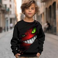 Halloween Boys 3D Graphic Sweatshirt Pullover Long Sleeve 3D Print Fall Winter Fashion Streetwear Cool Polyester Kids 3-12 Years Outdoor Casual Daily Regular Fit Lightinthebox - thumbnail