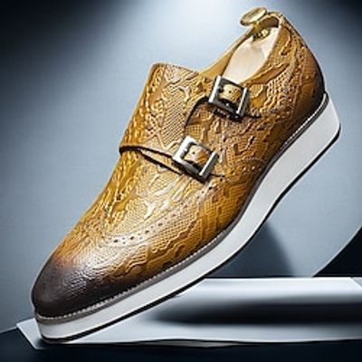 Men's Oxfords Formal Shoes Dress Shoes Walking Vintage Business Classic Office  Career Party  Evening Leather Massage Height Increasing Comfortable Lace-up Black Brown Fall Lightinthebox