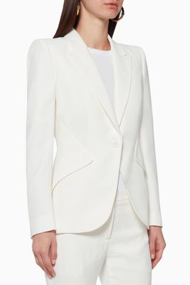 Leaf Crepe Tailored Jacket Leaf Crepe Tailored Jacket