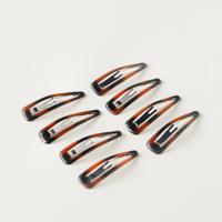 QVS Metallic Tic Tac Hair Clip - Set of 8