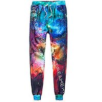 Men's Casual Athleisure Daily Sports Jogger Pants Sweatpants Pants Galaxy Full Length 3D Print Drawstring Pocket Blue Purple Red Rainbow Lightinthebox - thumbnail